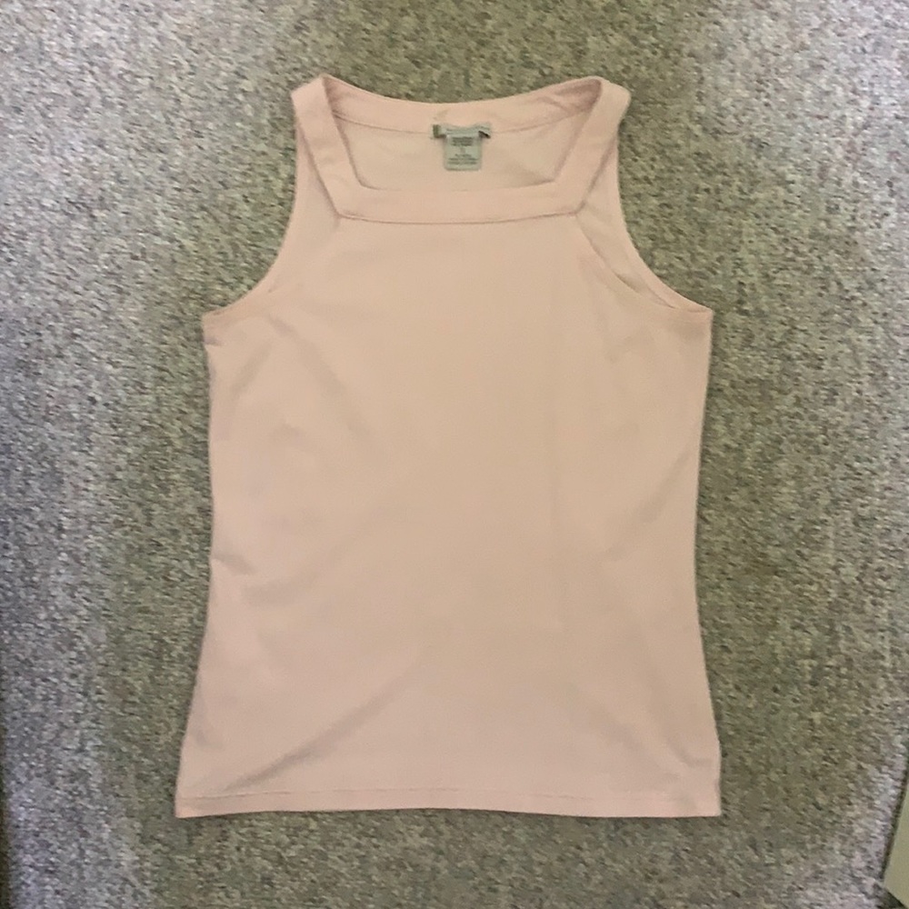 Lauren Hansen pink square collar tank top